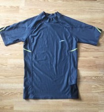 Speedo Men s Rash Guard Swim Shirt L Gray With Pocket