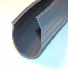 6" Wide Garage Door Bottom Weatherstrip in GREY Vinyl 1/4" T Style  Select Width
