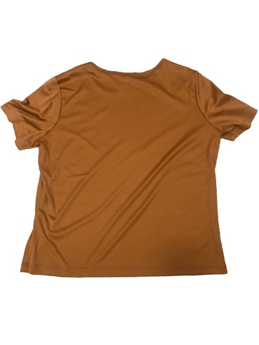Joanna Burnt Orange Womens Large Short Sleeve Shirt (b40) - Picture 3 of 3