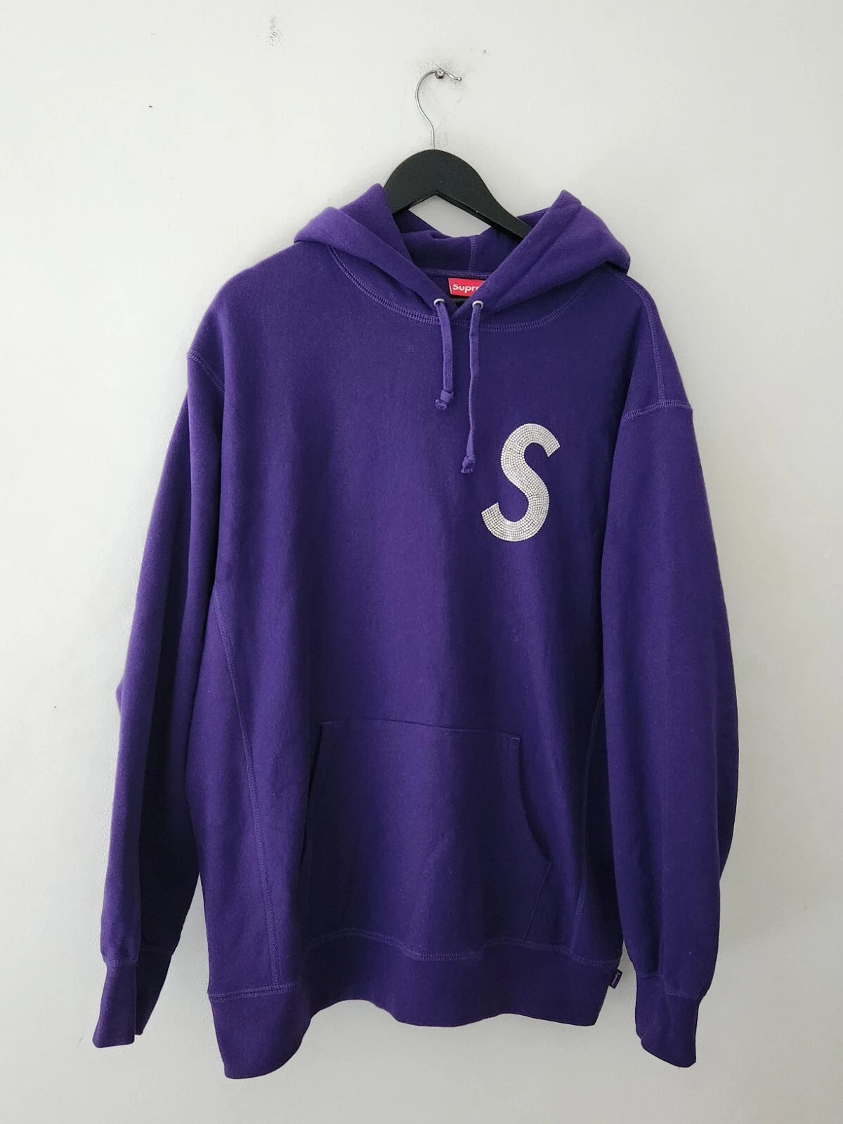 Sweat à capuche SS21 Supreme Swarovski Logo L grand sweat à capuche violet cristal