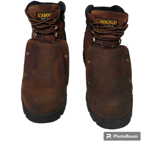 Carolina Sz 8D CA3630 Foreman Brown Leather MetGuard Steel Toe Mens Work Boots - Picture 2 of 9