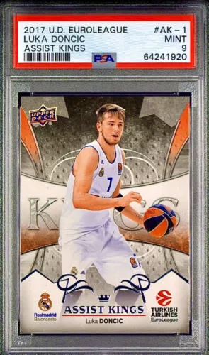 SSP PSA 9 RC Luka Doncic 2017 Upper Deck EuroLeague Assist Kings Pre-NBA Rookie