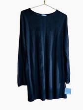 Falls Creek Womens Ribbed Knit Sweater Dress Scoop Neck Size XL NEW