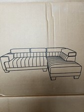 NEW Right Handed White Corner Sofa