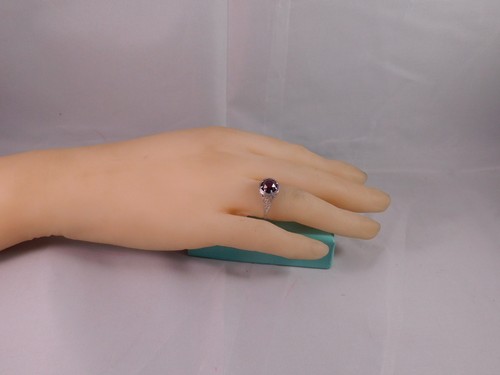 1.88 Ct. Round Rose Cut Red Garnet Sterling Silver 1920's Style Filigree Ring - Picture 8 of 9
