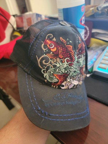 Ed Hardy men's cap hat coy fish vintage 