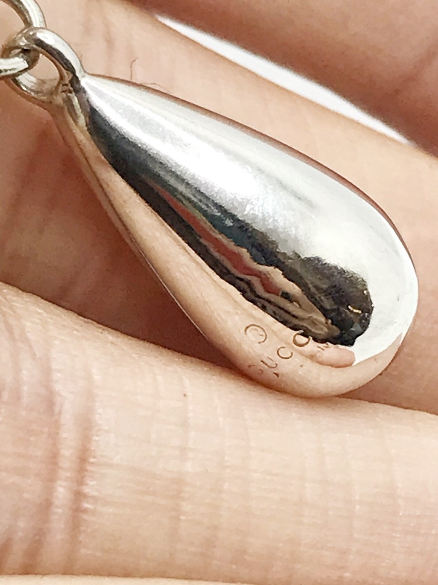 Gucci Sterling Silver Teardrop Charm Ring Size 5.5 | eBay