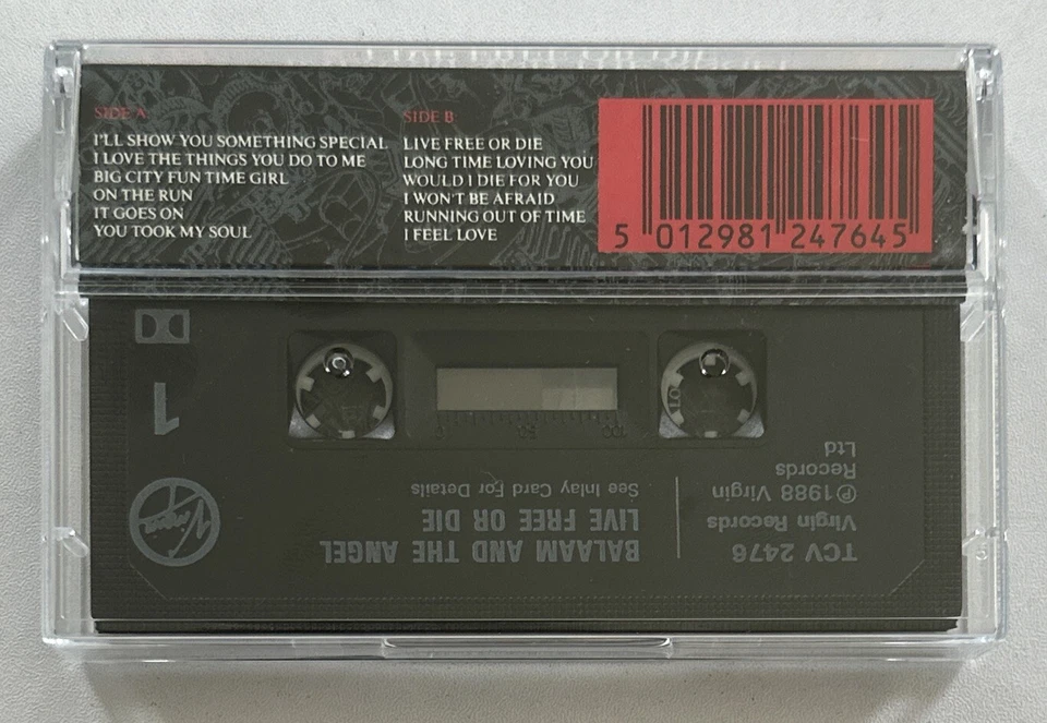 Balaam And The Angel - Live Free or Die Rare Cassette 1988 Rock Ex / Mint - Image 3 of 4