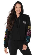 Zumba X Hello Kitty & Friends Crop Hoodie ~ Black ~ XS  S  M ~ New!