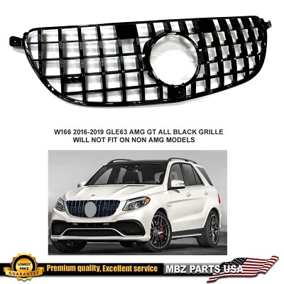 GLE63 AMG Only Grille SUV W166 GT All Black 2015 2017 2018 2019 | eBay