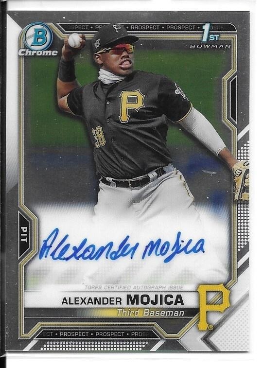 2021 Bowman Chrome 1st Alexander Mojica Rookie Auto Autograph Card
