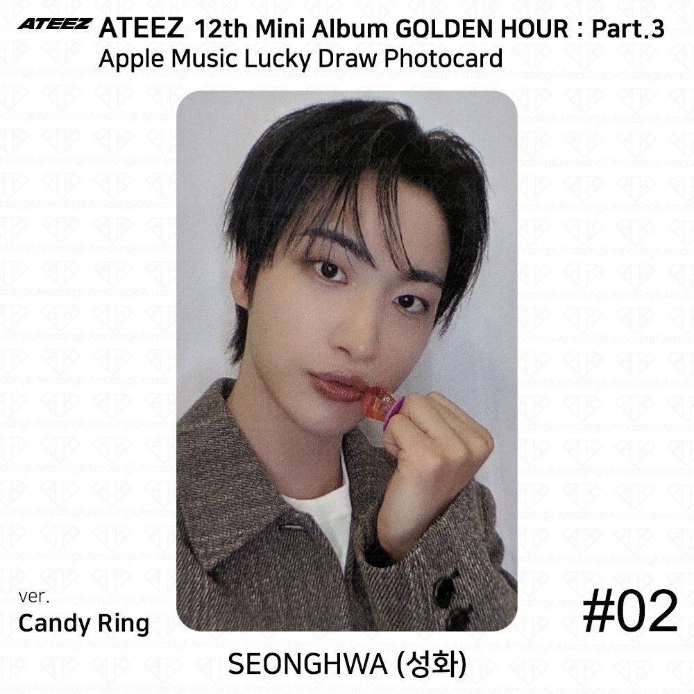 ATEEZ 12th Mini Golden Hour Part.3 Applemusic Luckydraw Photocard