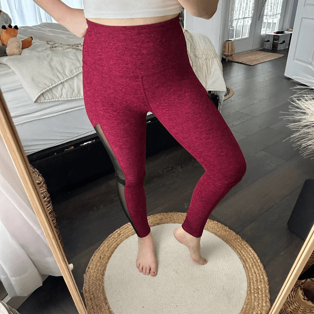 beyond-yoga marled mesh space dye leggings