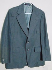 Austin Reed Gray Wool Fitted Single Breasted Blazer/Suit Jacket Made in USA