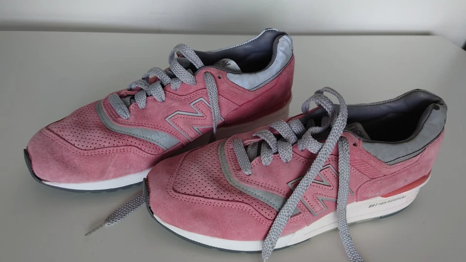 Zapatillas New Balance 997 Encap Rosa Gamuza con Acentos Grises Zapatos 10.5 - Hechas en EE. UU. Foto 2 de 4