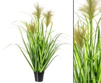Gras KüNstlich Mit 3 Binsen BlüTen 90Cm Im Topf Von Ibizanos