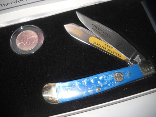 RARE CONNECTICUT POCKET KNIFE AND QUARTER SET 1999 LIMITED EDITION NUMBERED - Picture 4 of 4