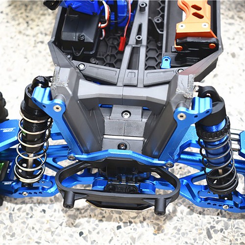 Montaggio ammortizzatore anteriore lega di alluminio per TRAXXAS 1/10 RC MAXX - Foto 3 di 12