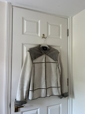 Jasper Conran Suede Coat Size 10 Cream