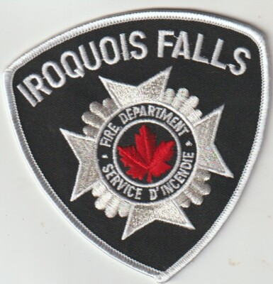 Iroquois Falls ON Fire Department patch ship from Australia