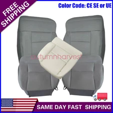 Front Cloth Seat Cover / Driver Foam Cushion For 2004-2008 Ford F150 FLINT GRAY