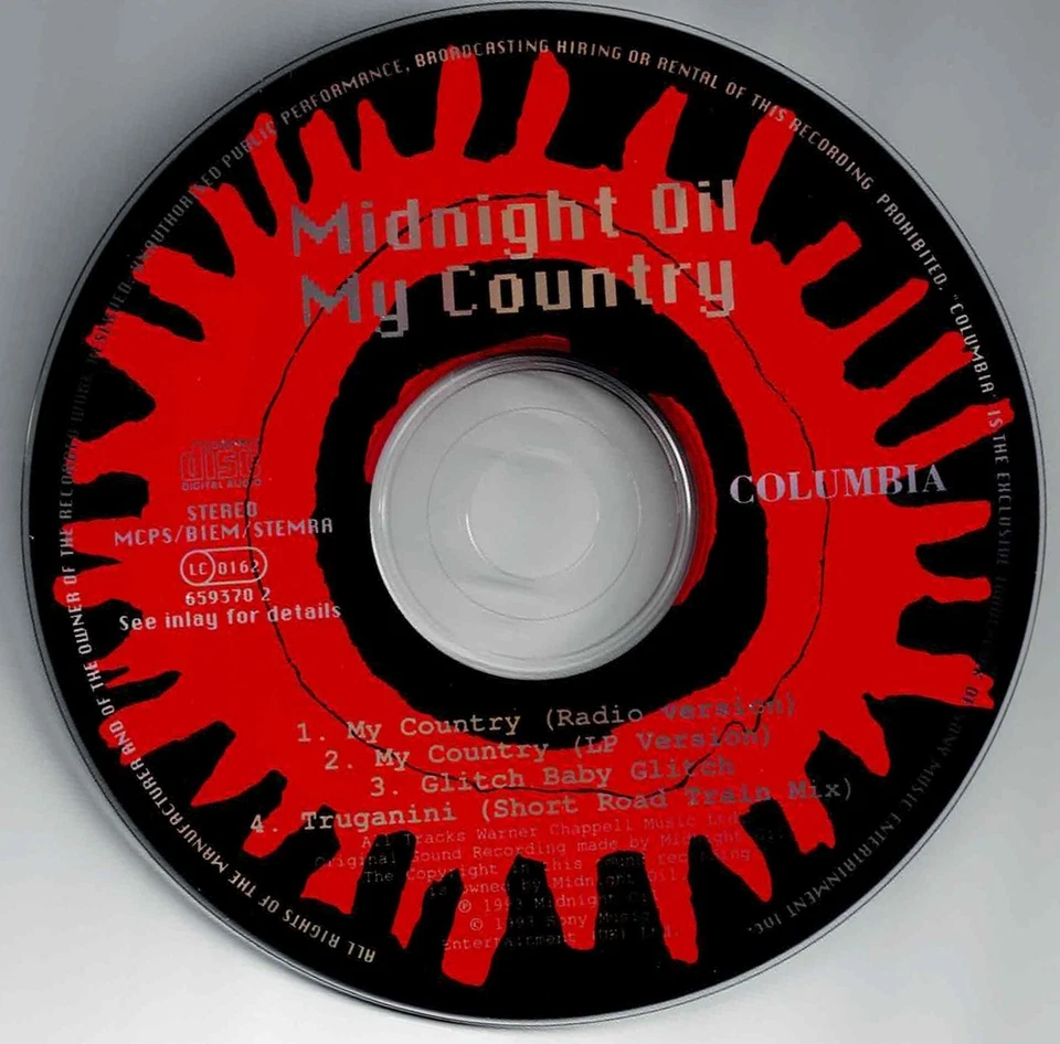 MIDNIGHT OIL - 5" CD - My Country (Radio / LP) + Truganini. CD Part 1 Foto 2 de 3