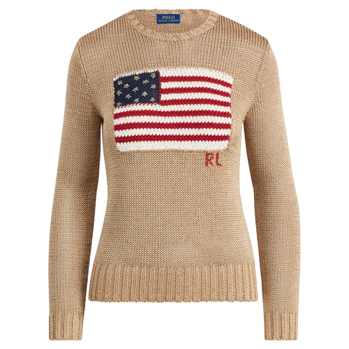 POLO Ralph Lauren Continuativa maglione con intarsio bandiera grigio -  211815108001