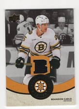 2023-24 CENTENNIAL BOSTON BRUINS BRANDON CARLO CLOTH RELICS CCR-BC 85031