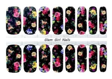 Rose Garden Spring Floral Nail Polish Strips / Nail Wraps / Nail Stickers