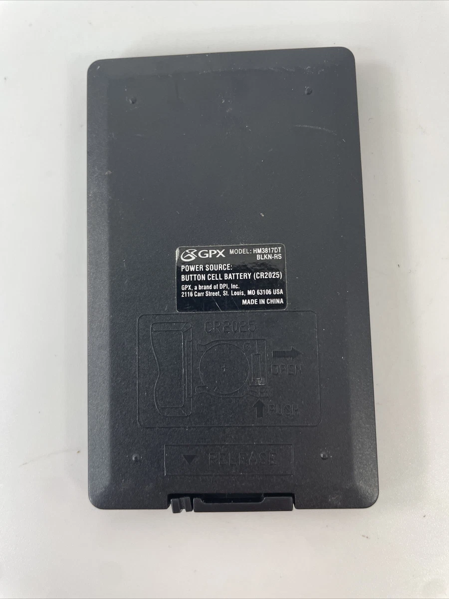 Gpx hm3817dt sale remote