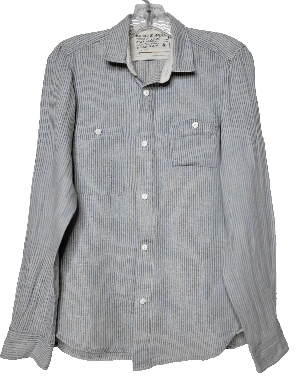 Botón informal a rayas de algodón Alternative-Down Shirts for Men