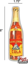 (RC-4) 6" RC COLA ROYAL CROWN BOTTLE MACHINE SODA POP STICKER DECAL 