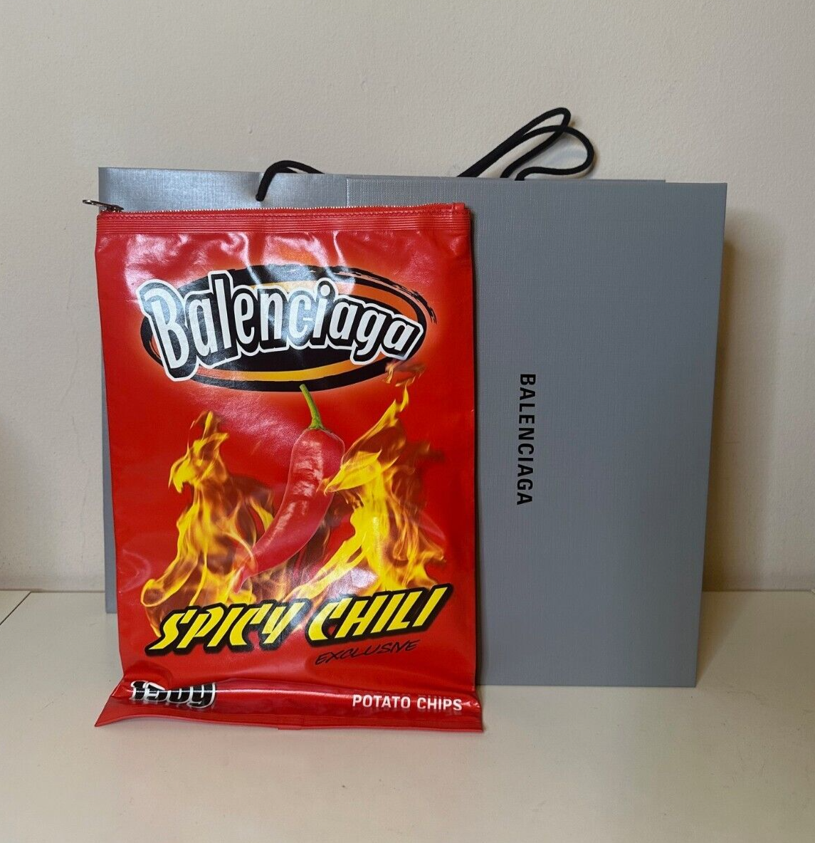 Balenciaga chips bag in Red, Spicy Chili | eBay