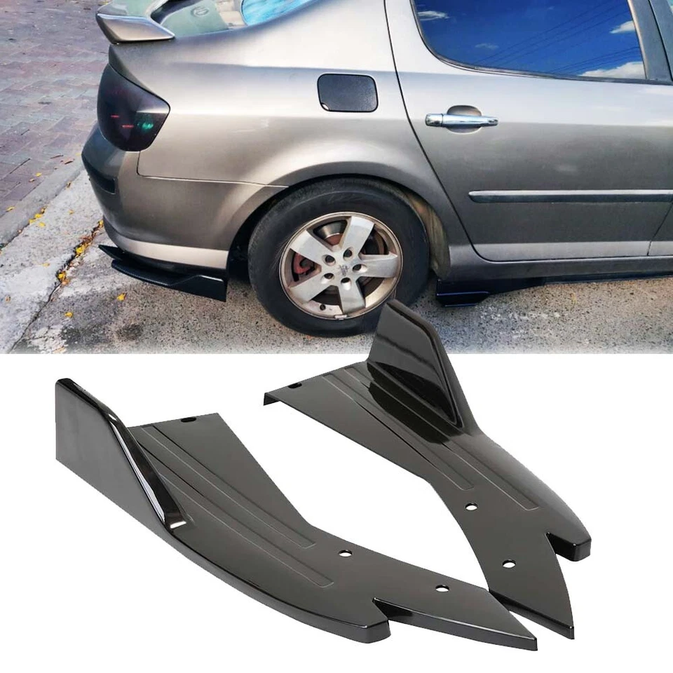 For Lexus IS200t IS300 IS350 Black Rear Side Splitter Corner Apron Spat Diffuser Foto 4 de 4