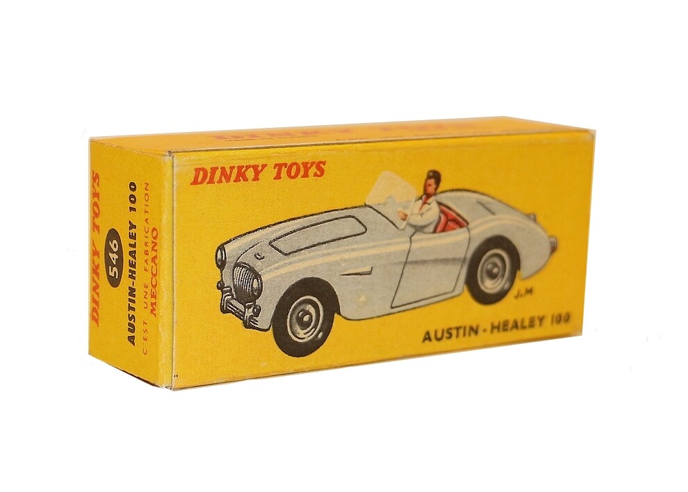 Dinky Toys N°546 - Austin Healey 100 - Blanche - Échelle 1/43 - En Boîte
