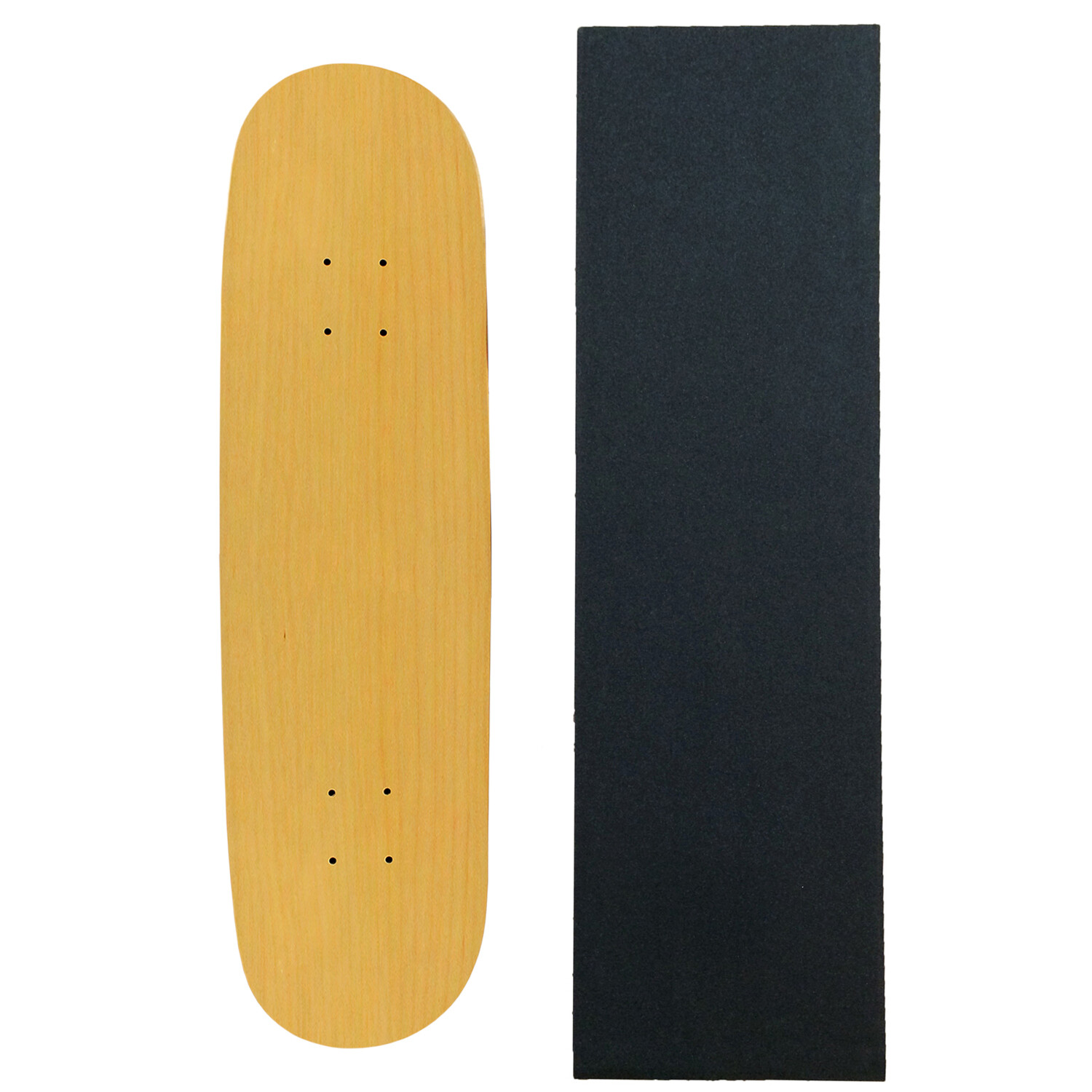 Deck 7.75 Natural Skateboards With Black Diamond Grip