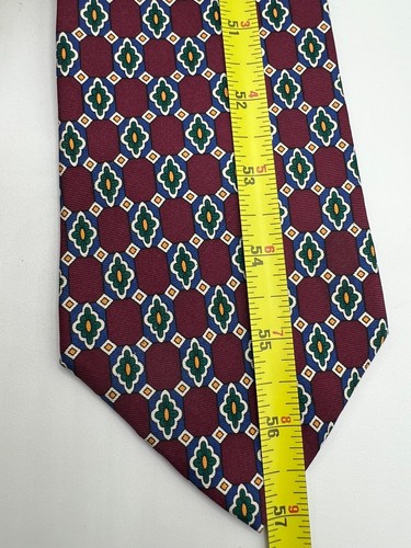 Christian Dior 100% Silk Tie Made in Canada Geometric Multicolor 57"x4" - Picture 6 of 9