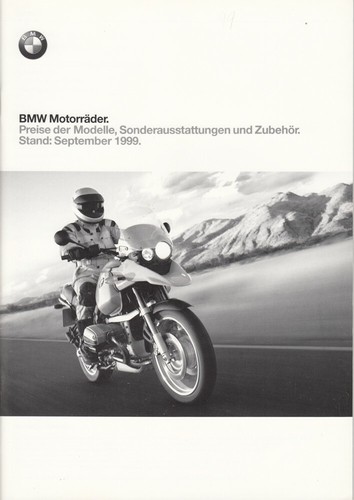 P + BMW, Motorräder Modelljahr 1999, Preise Sonderausstattung Zubehör, 42 Seiten