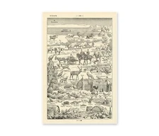 Vintage Style European Culture Poster - 1931 French Dictionary Chart Image Art