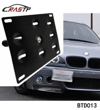 Front Bumper Tow Hook License Plate Frames Mounting Bracket Holder
