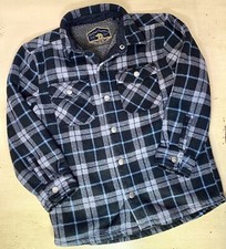 Winter Shirt Jacket Freedom Foundry Black Blue Kids Size S Fleece Lined