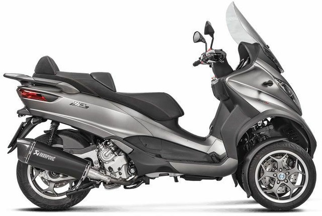 PIAGGIO Mp3 500 Inc LT 08-18 Akrapovic Black Road Legal Slip on Exhaust End  Can for sale online | eBay