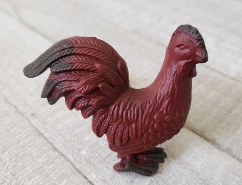 Rustic Red Solid Metal Cast Iron Drawer Knob Rooster/Chicken furniture Hardware - Picture 8 of 18