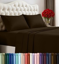 Queen Size Sheet Set   4 Piece Bed Sheets, Soft and Breathable Microfiber, In...