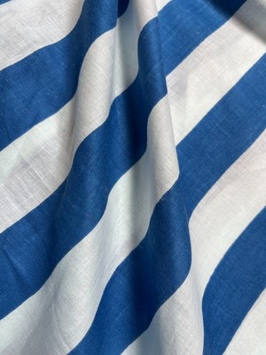 Indian Cotton Fabric Blue & White Dressmaking, Sewing Running Fabric 7 Yards US