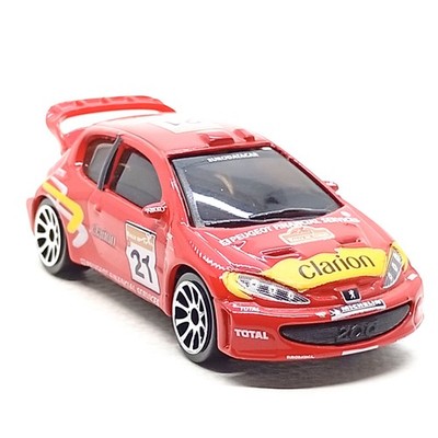 Majorette Peugeot 206 WRC no.21 Clarion Red 1:57 (3