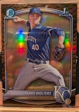 2025 Bowman BLAKE WOLTERS 1st Chrome Reptilian Refractor #BCP-76 KC Royals