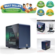 Elegant Raspberry Pi 5 Aluminum Case with Cooling Fan and Color Changing Light