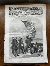 Harper's Weekly Feb 13, 1864 Civil War Union Flag Back Confederates Brownsville