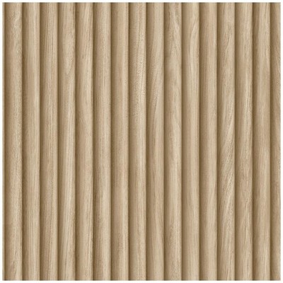 Riffelholz Lamellenoptik Tapete Holzplatte Eiche beige taupe Feature Wand
